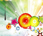 Coloreful Stars In Shinning Graphic